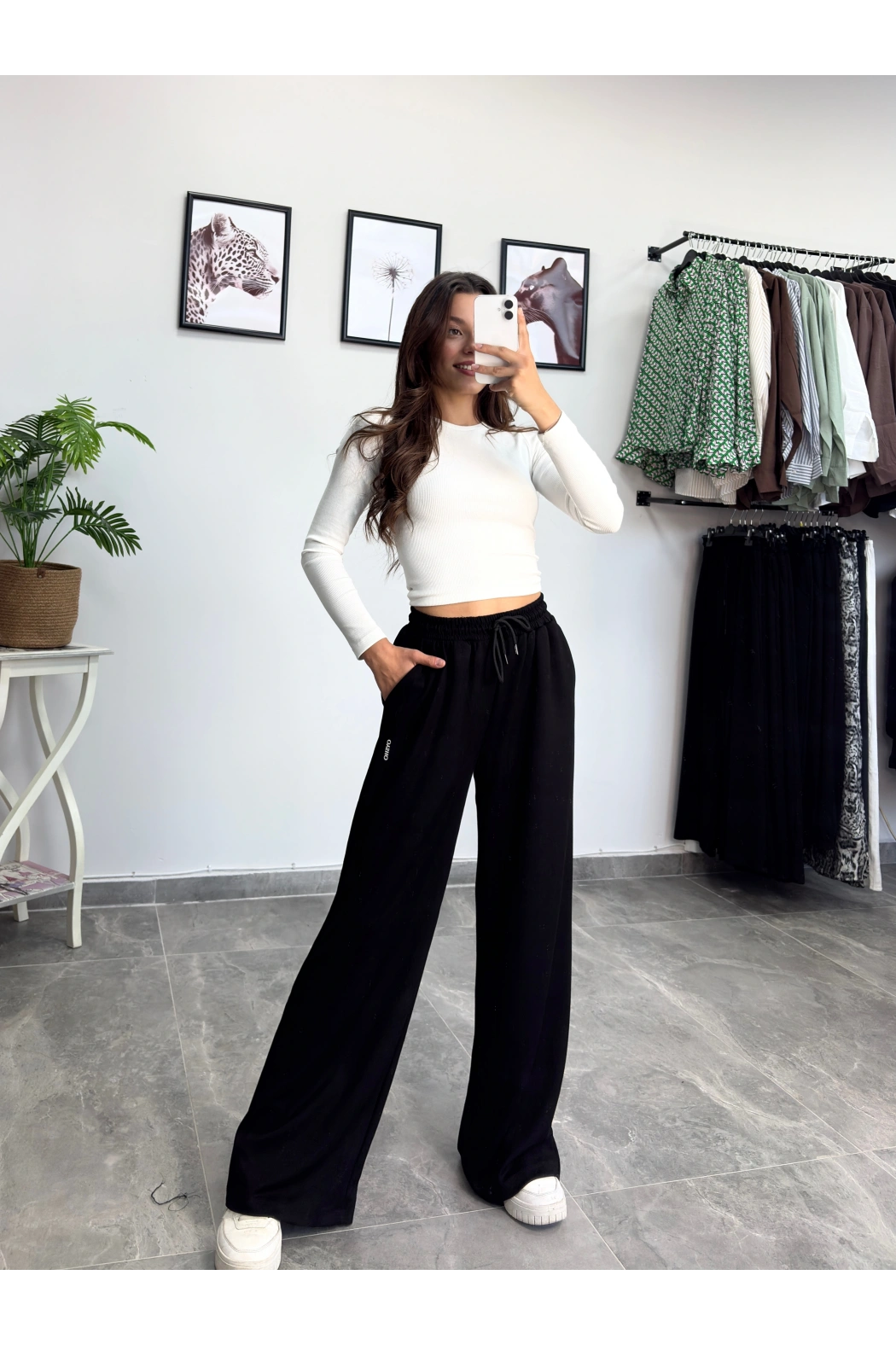 Oysho Siyah Bol Paça Eşofman