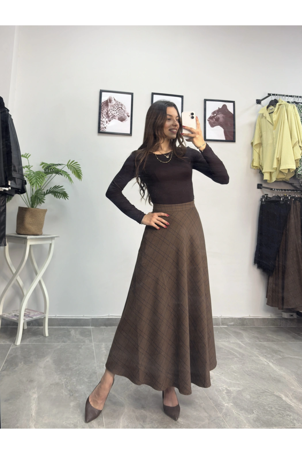 Kahverengi Uzun Etek