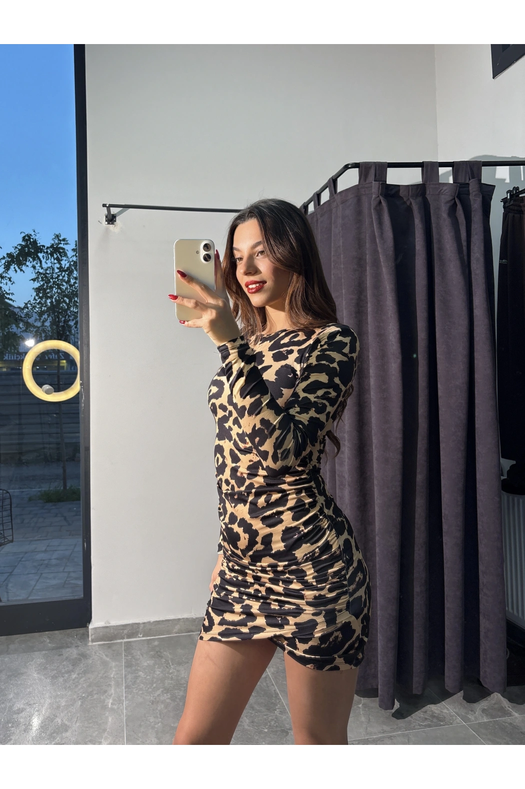 Mini Leopar Elbise