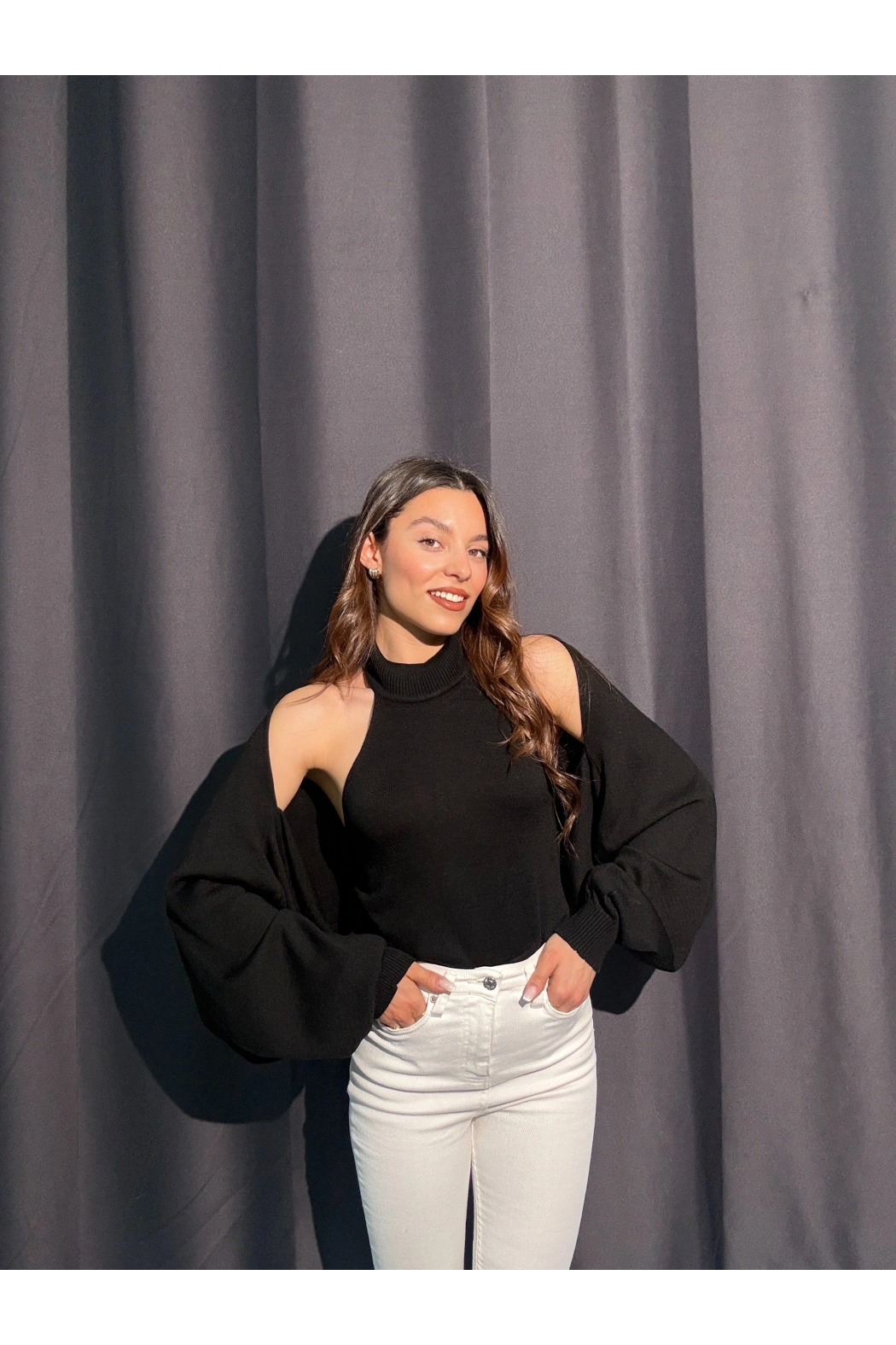 Bolerolu Siyah Triko Takım