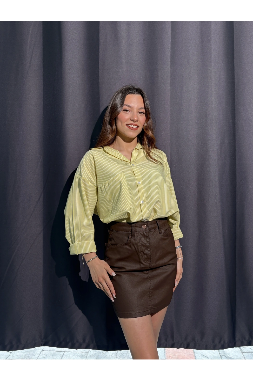 Kahverengi Mumlu Etek