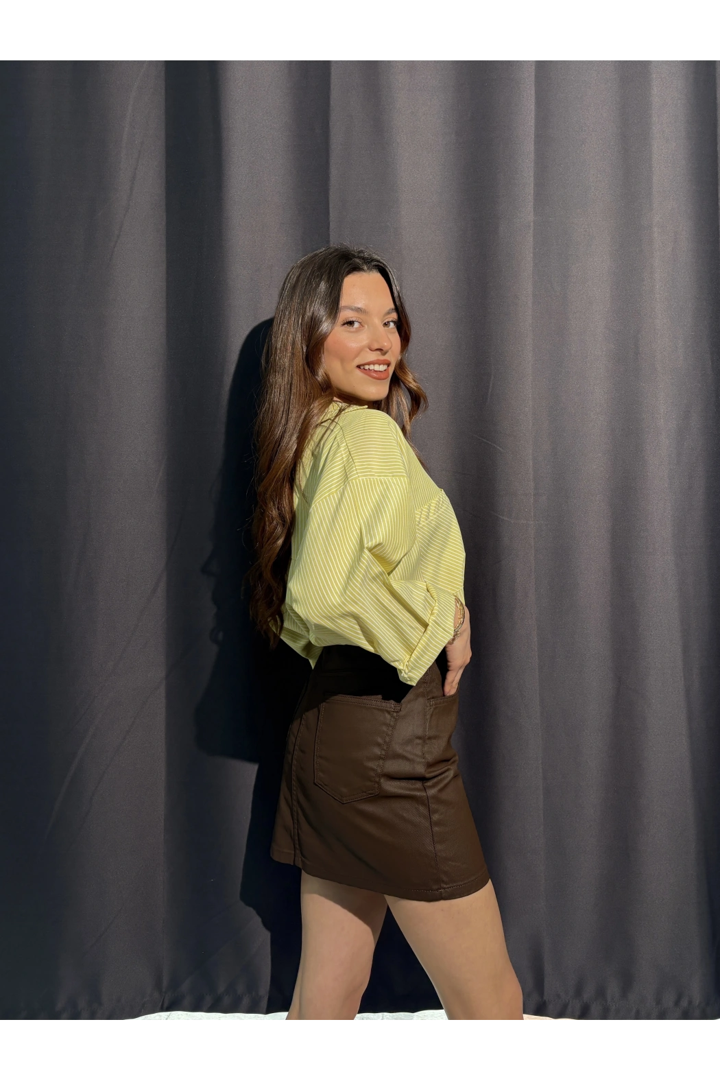 Kahverengi Mumlu Etek