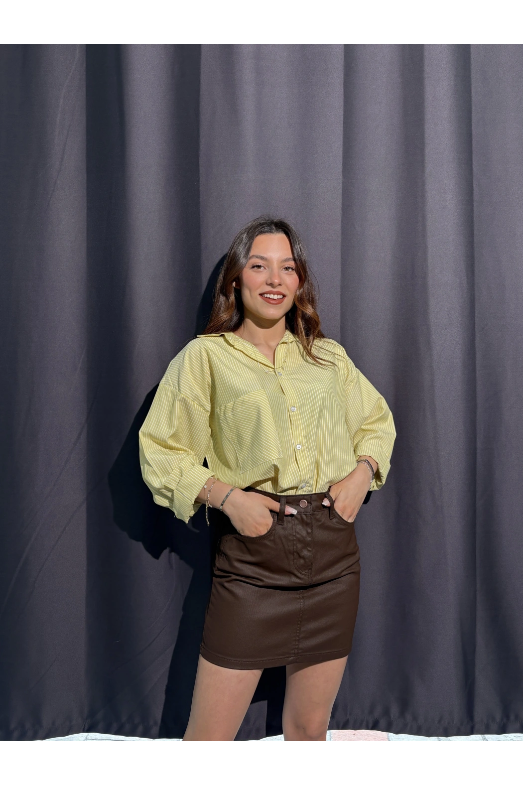 Kahverengi Mumlu Etek