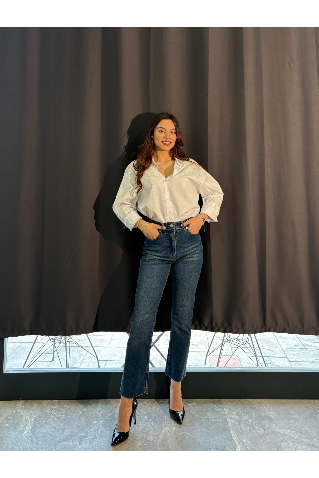 Boy Fit Kesik Paça Jean