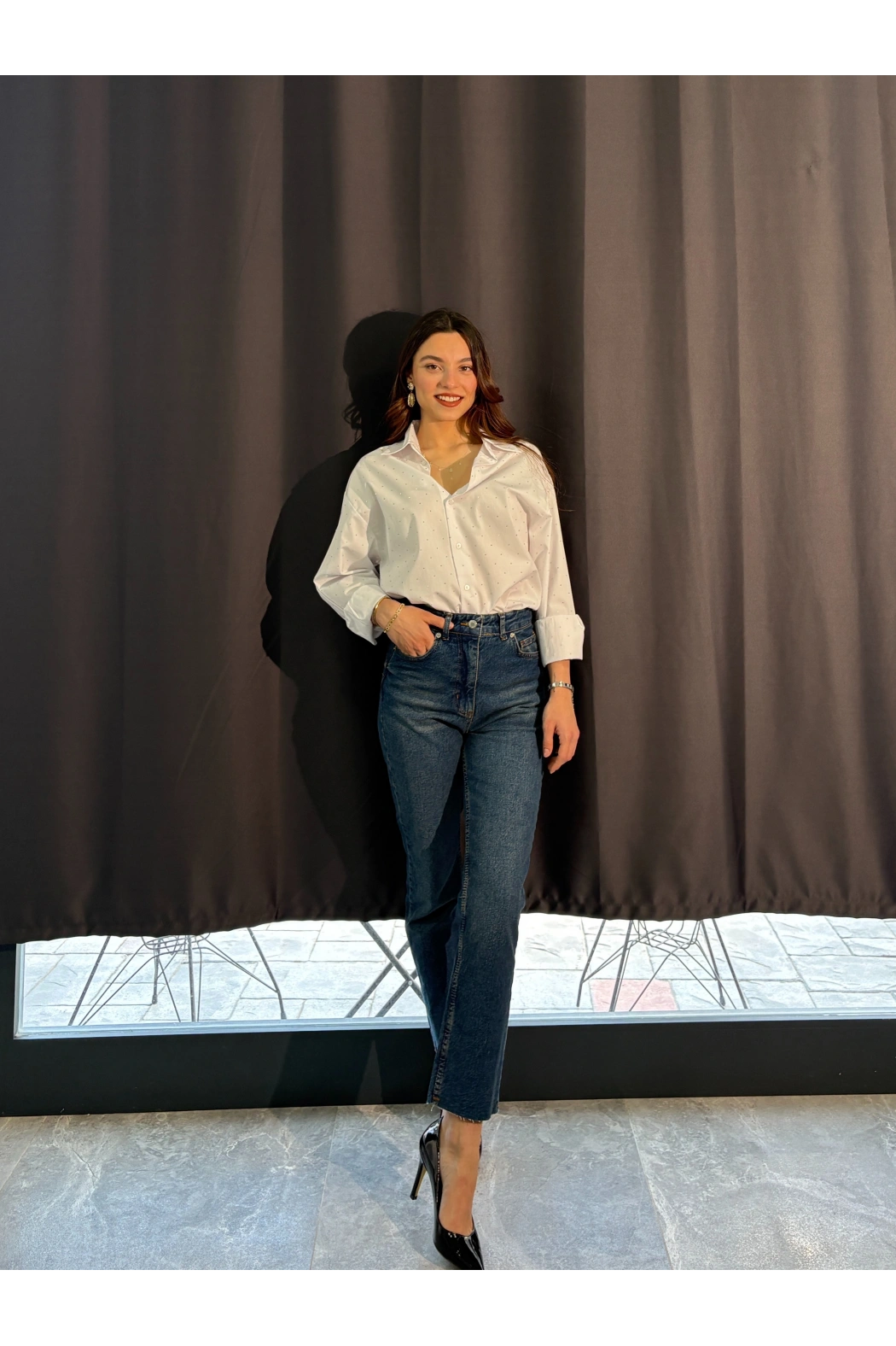 Boy Fit Kesik Paça Jean