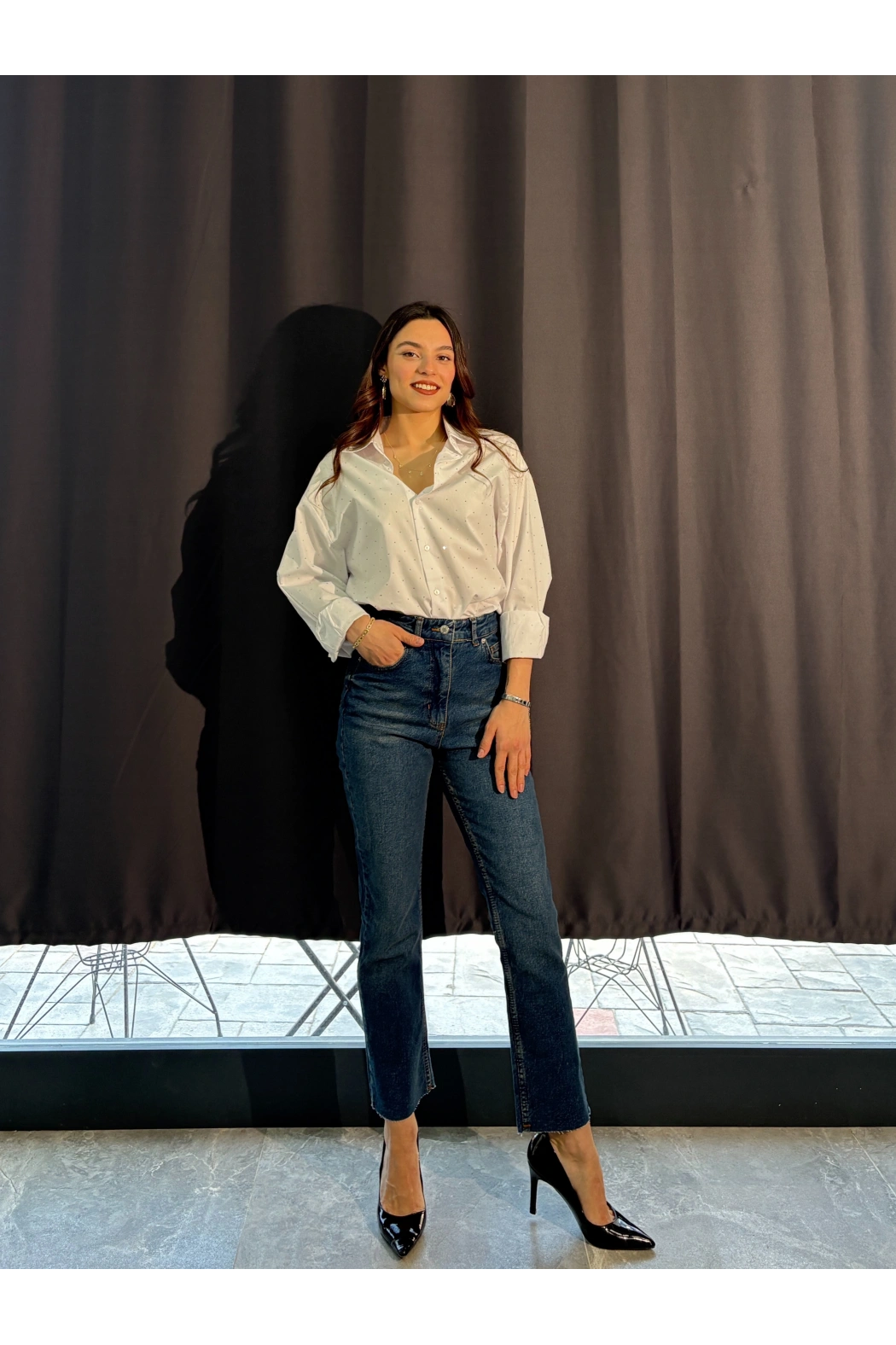 Boy Fit Kesik Paça Jean