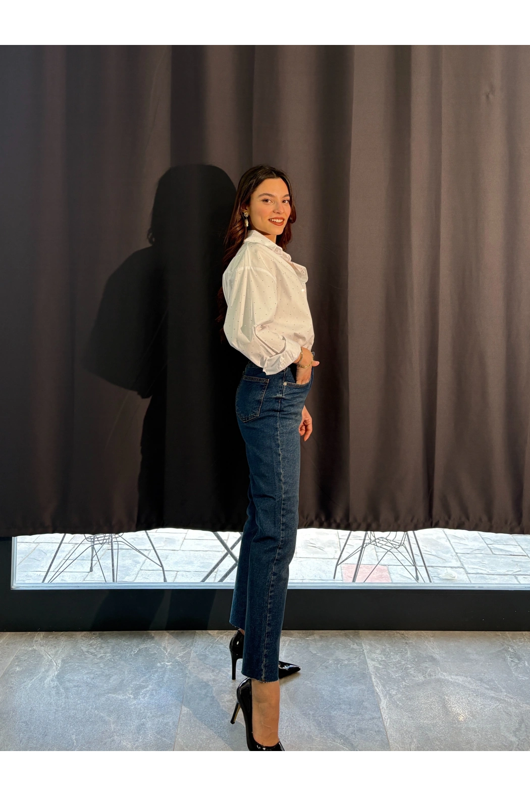 Boy Fit Kesik Paça Jean