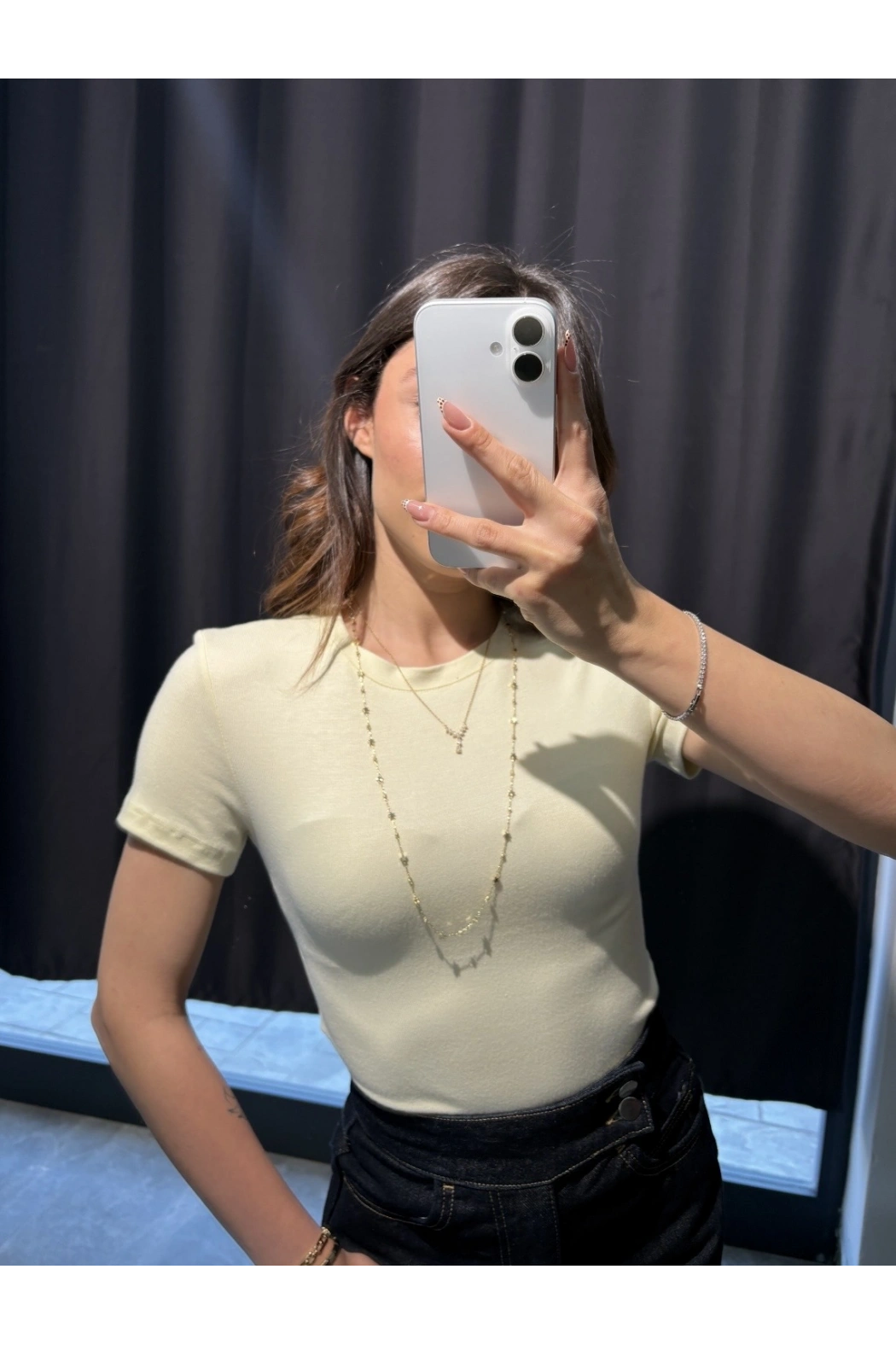 Bisiklet Yaka Basic Sarı Body