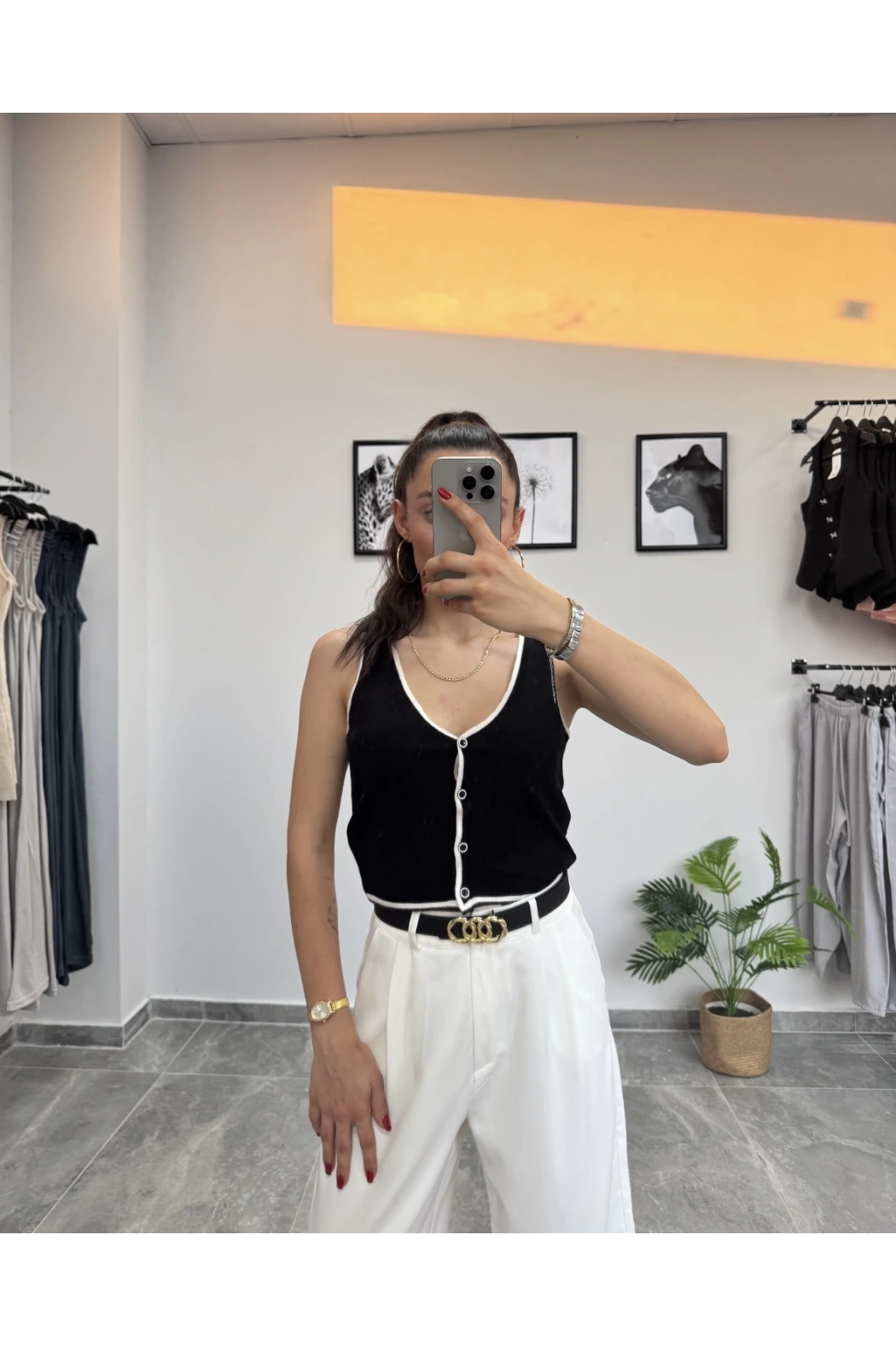 Askılı Triko Yelek