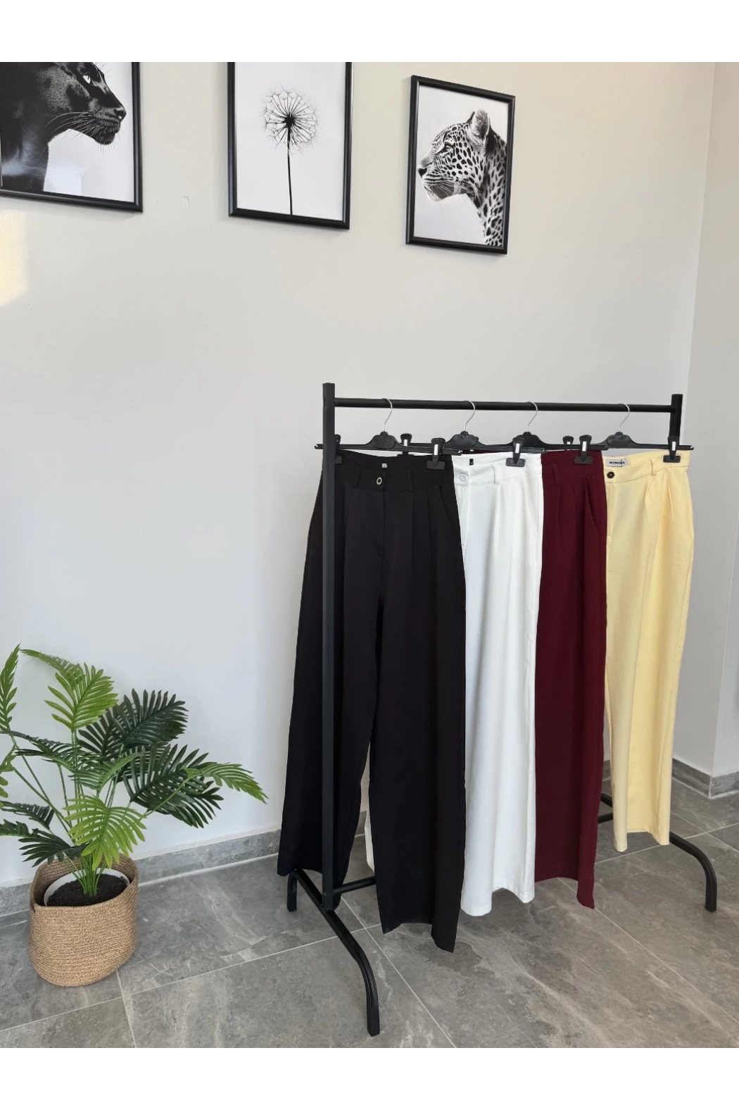 Beyaz Palazzo Pantolon