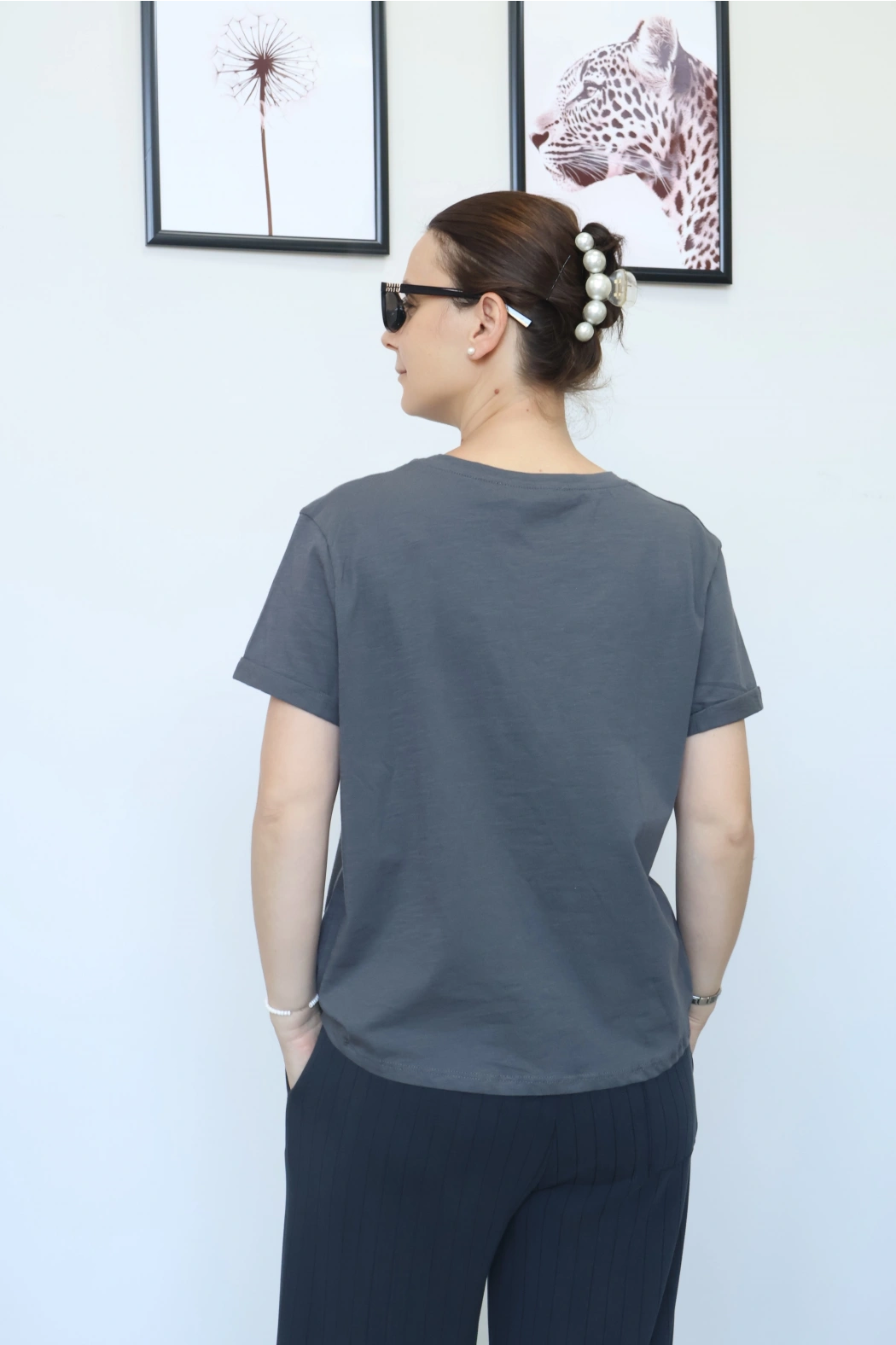 Füme Baskılı Tişört