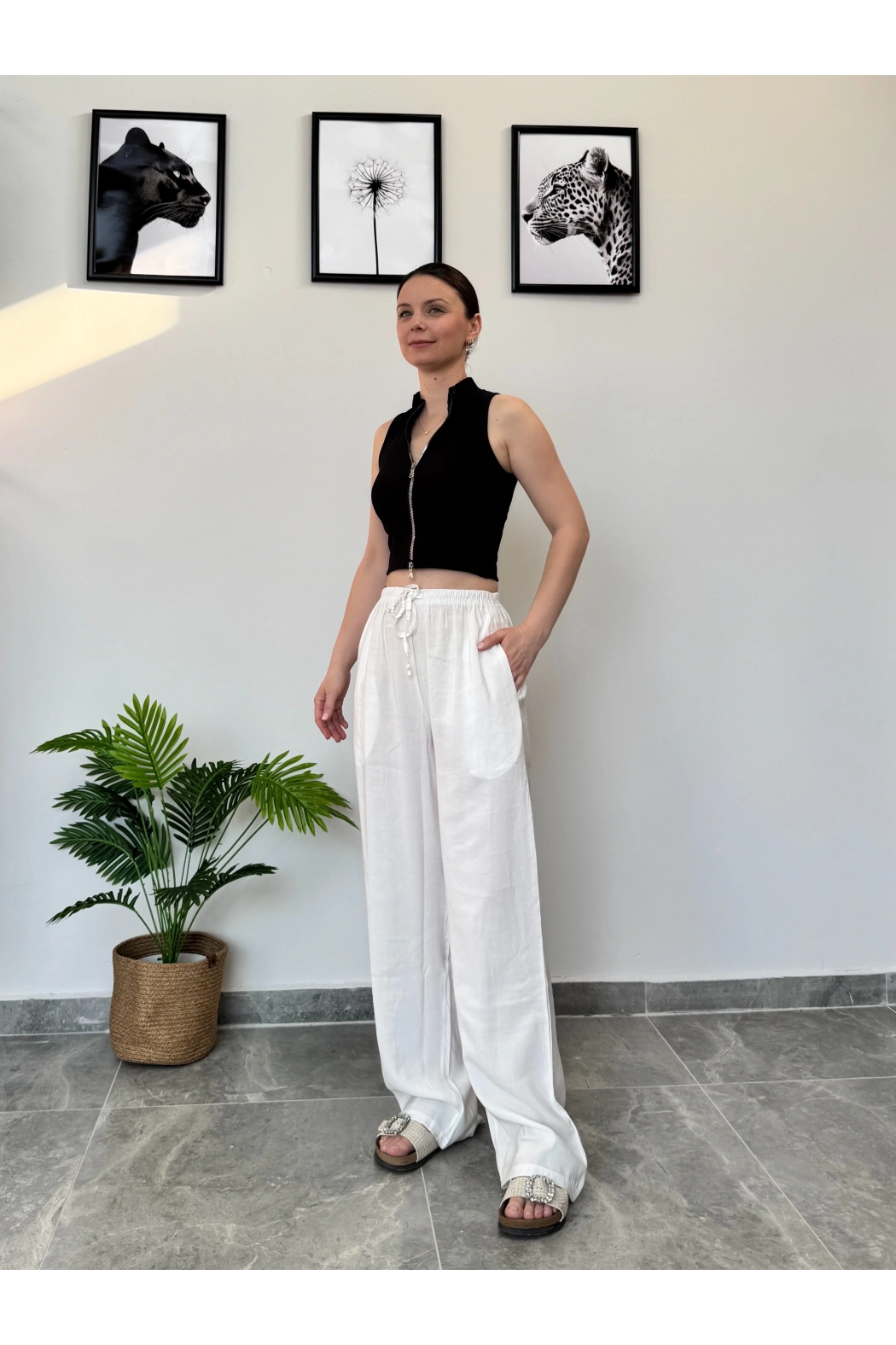 Massi Beyaz Pantolon