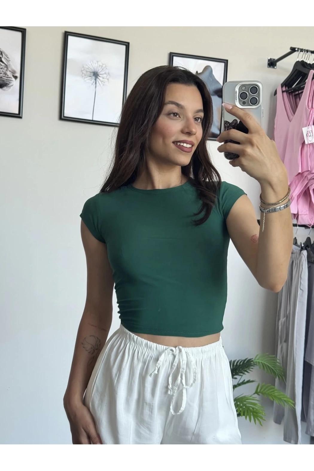 Sıfır Kol Yeşil Crop