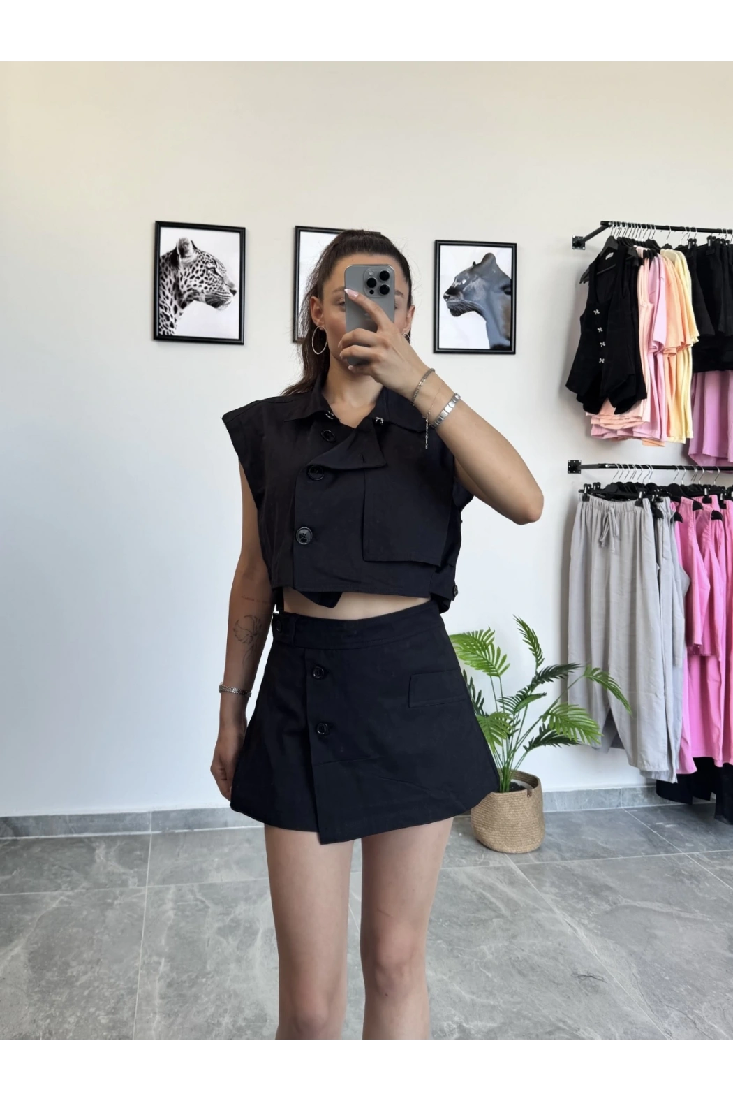 Siyah Yelek Etek Takım