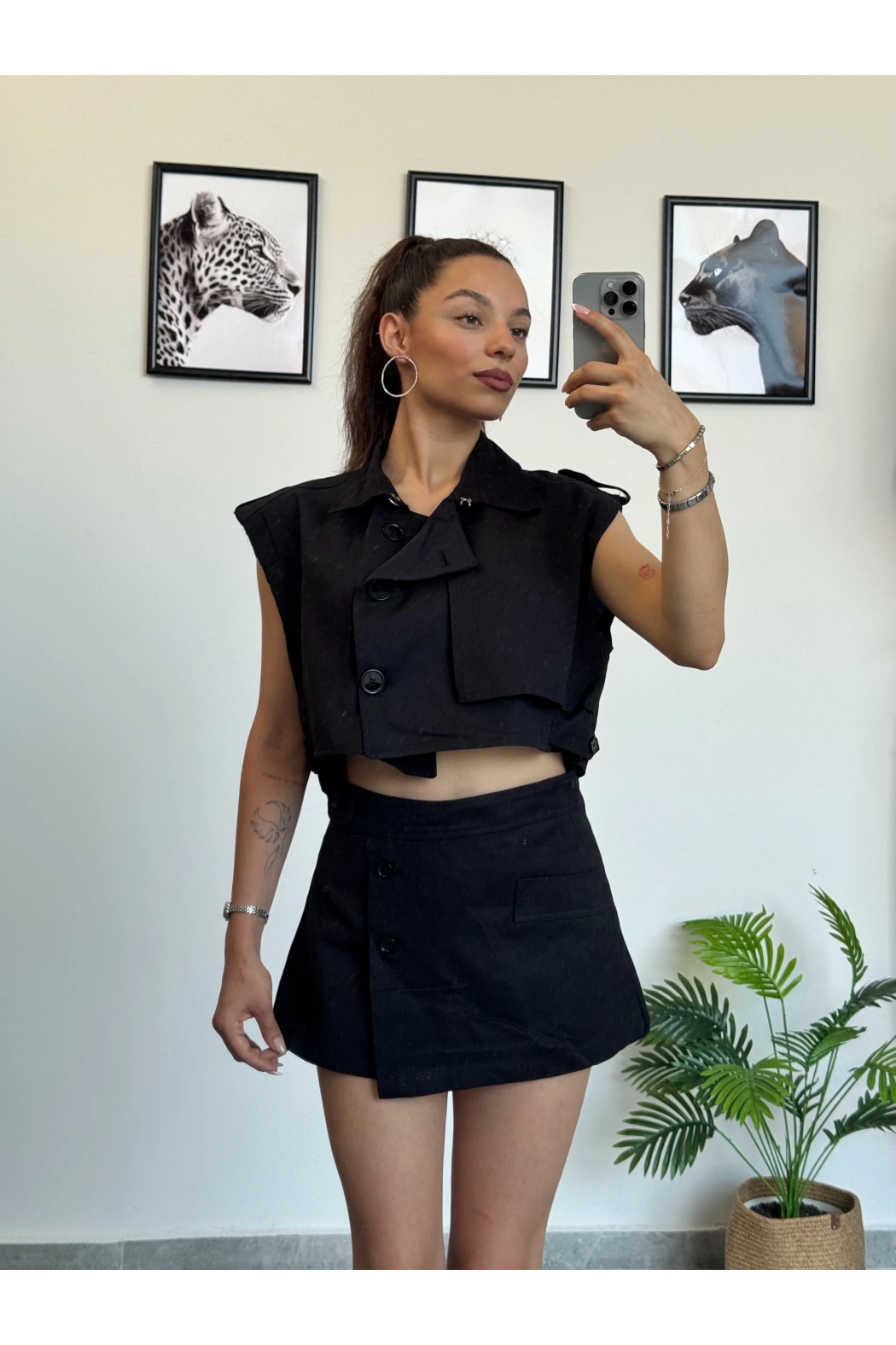 Siyah Yelek Etek Takım