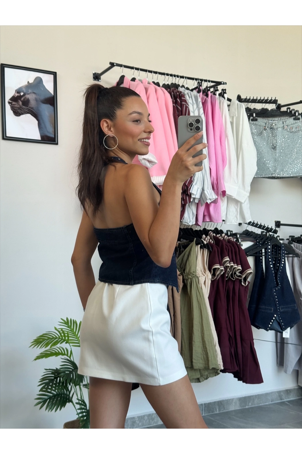 Zımba Detay Kot Yelek