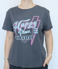 Füme Baskılı Tişört