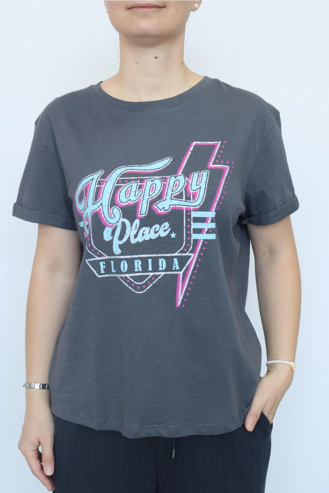 Füme Baskılı Tişört