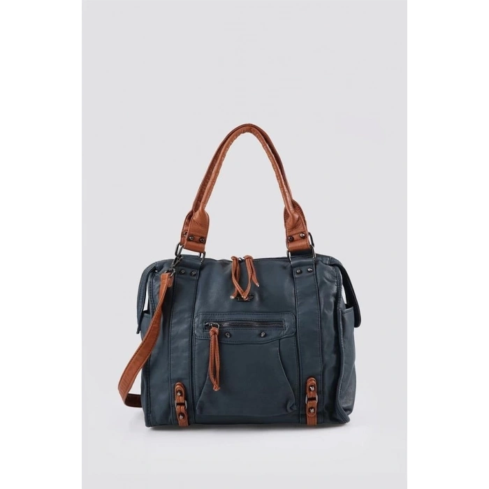 Abga Mavi Cilt Omuz Çantası