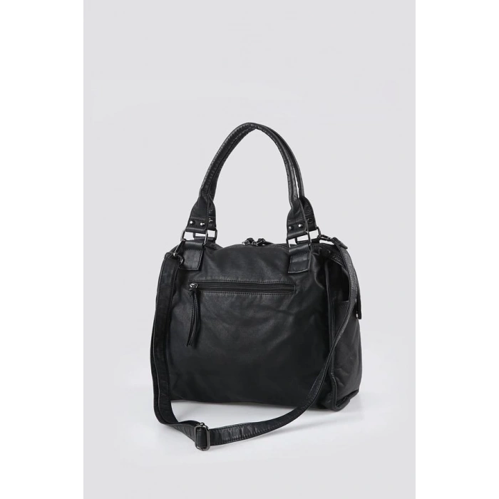 Abga Siyah Cilt Omuz Çantası