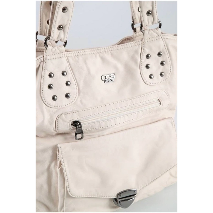 Asin Bej Cilt Omuz Çantası