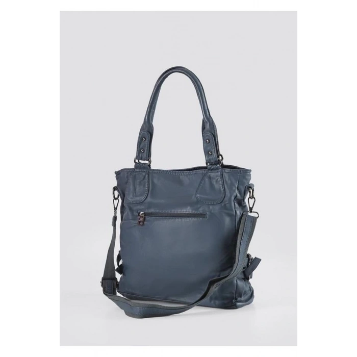 Asin Mavi Cilt Omuz Çantası