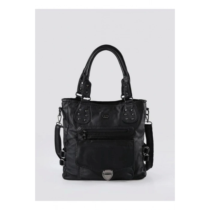 Asin Siyah Cilt Omuz Çantası