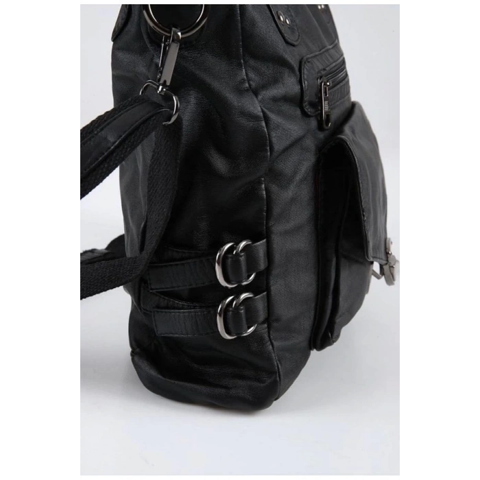 Asin Siyah Cilt Omuz Çantası