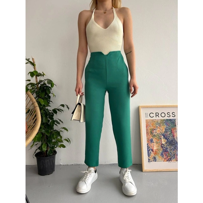 Atlas fletolu pantolon petrol yeşili