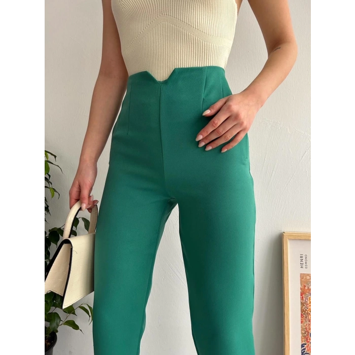 Atlas fletolu pantolon petrol yeşili