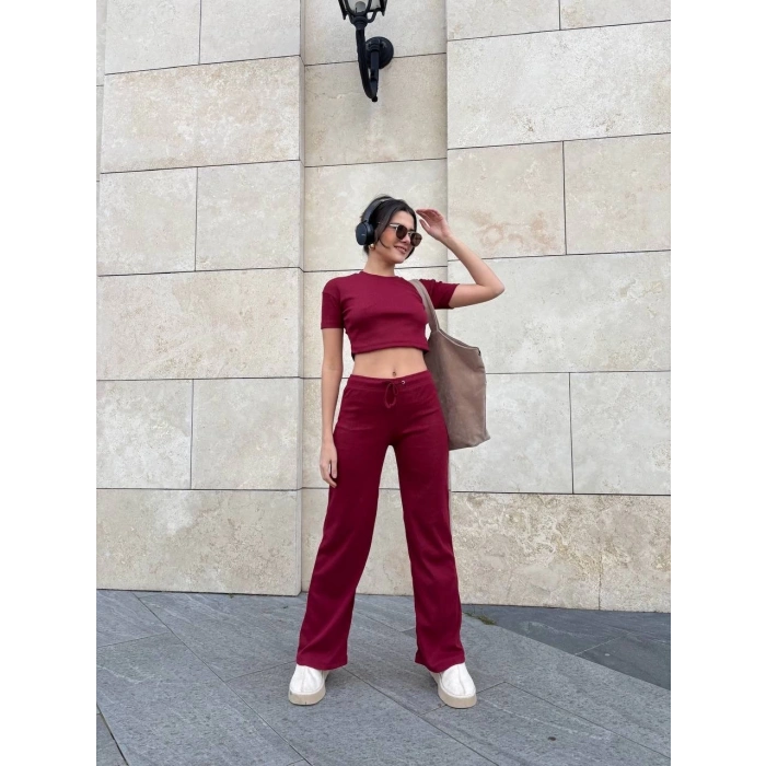 Bol paça pantolonlu alt üst takım