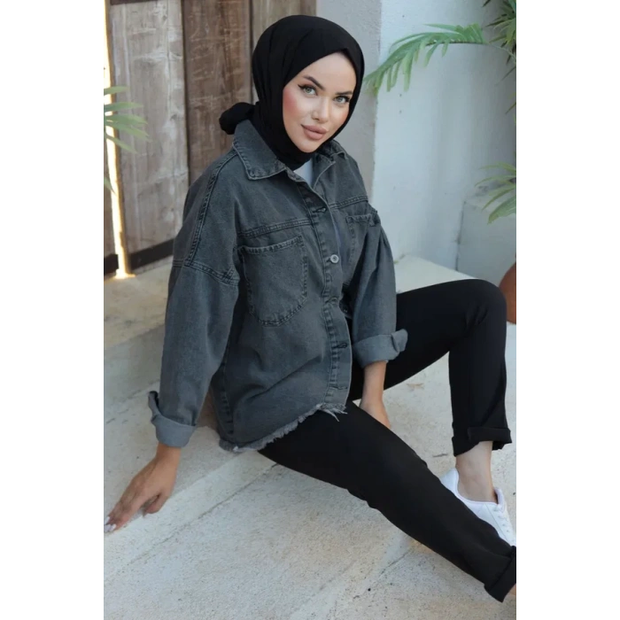 Cepli Kot Ceket Siyah