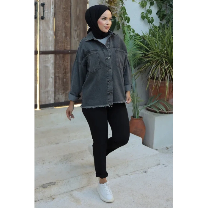 Cepli Kot Ceket Siyah