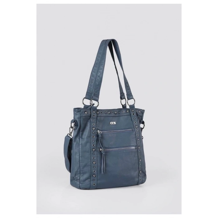 Çetya Mavi Cilt Omuz Çantası