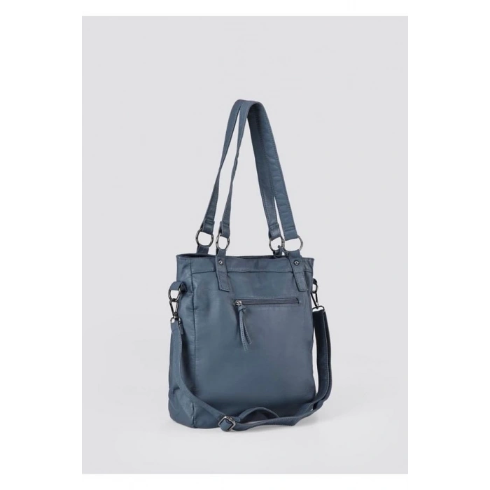 Çetya Mavi Cilt Omuz Çantası