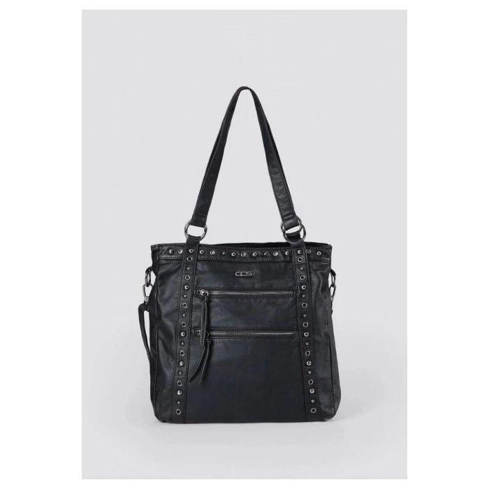 Çetya Siyah Cilt Omuz Çantası