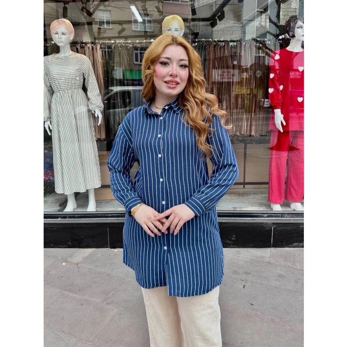 Çizgili tunik gömlek