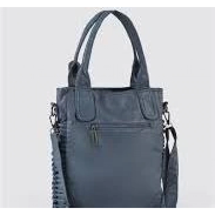 Deay Mavi Cilt Omuz Çantası