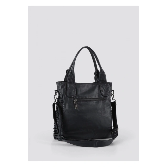 Deay Siyah Cilt Omuz Çantası