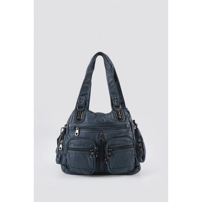 Diwer Mavi Cilt Omuz Çantası