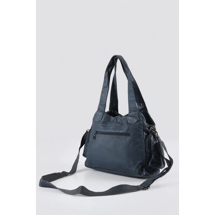 Diwer Mavi Cilt Omuz Çantası