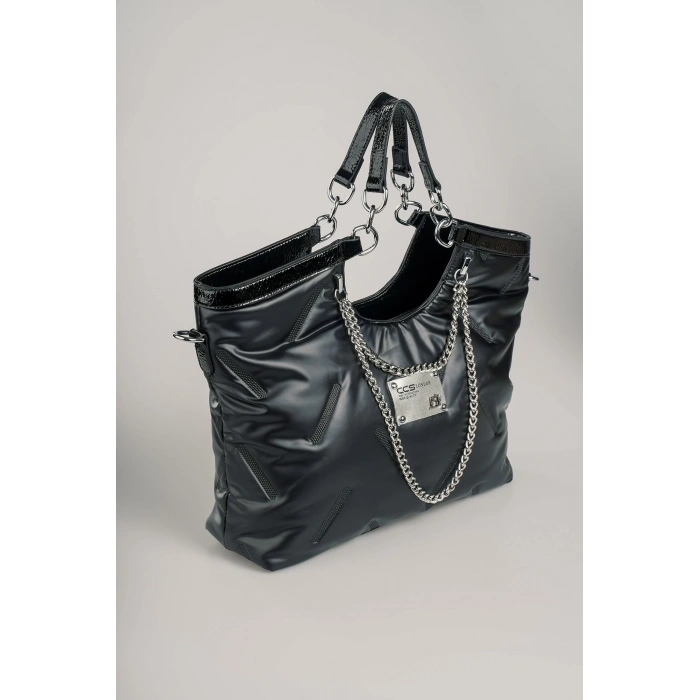 Enya Siyah Cilt Omuz Çantası