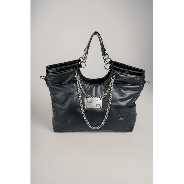 Enya Siyah Cilt Omuz Çantası