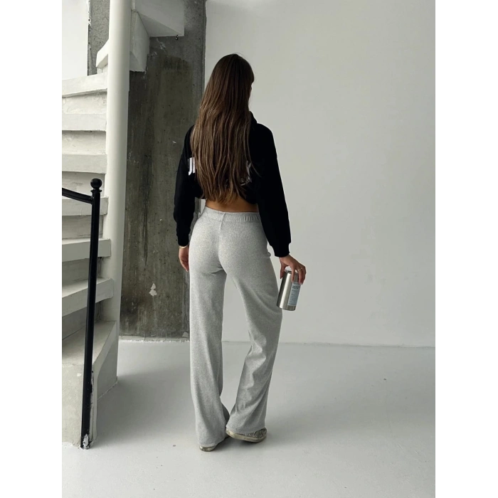 Fit comfort gri salaş pantolon A6011