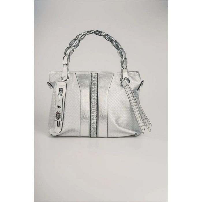 Jaxe Gri Cilt Omuz Çantası