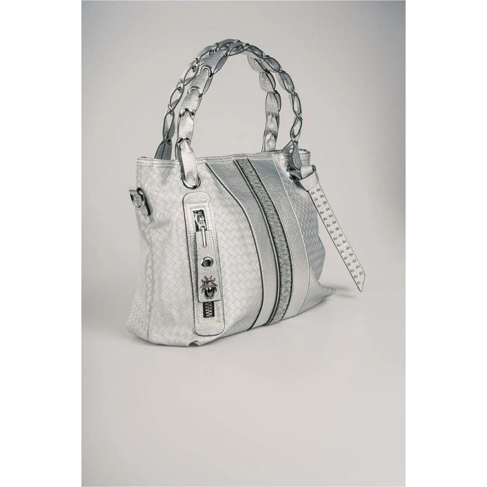 Jaxe Gri Cilt Omuz Çantası