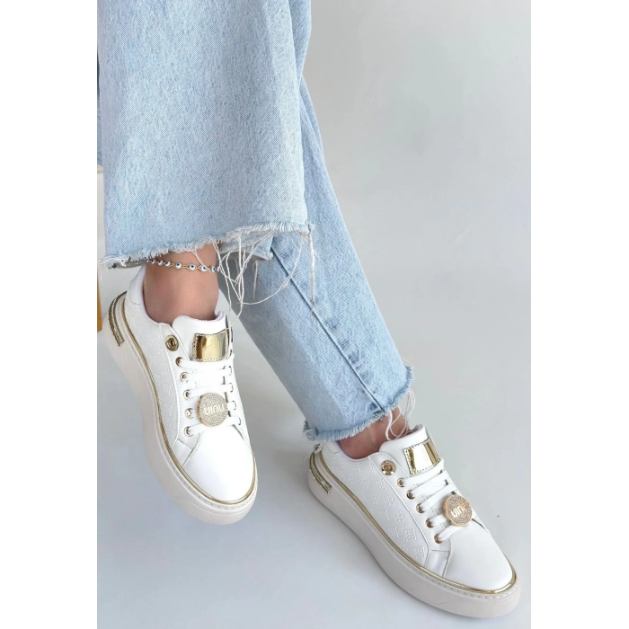 Jlar Beyaz Cilt Bağcıklı Spor Ayakkabı