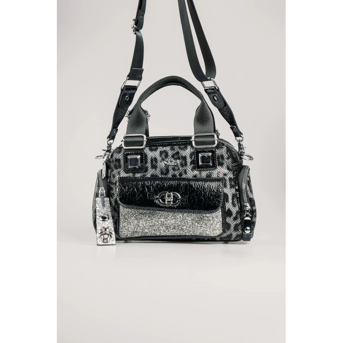 Judy Gri Cilt Omuz Çantası