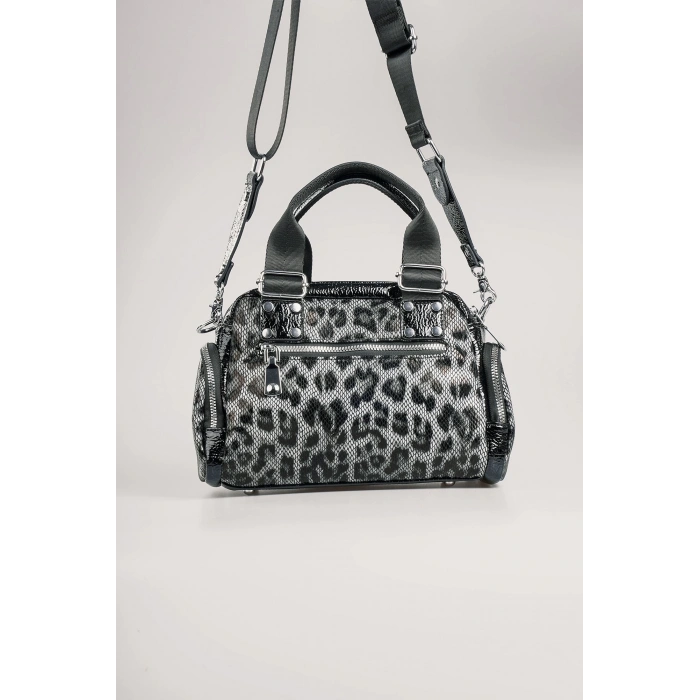 Judy Gri Cilt Omuz Çantası