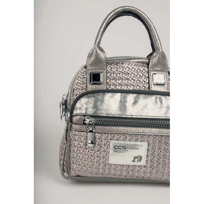 Karen Gri Cilt Omuz Çantası